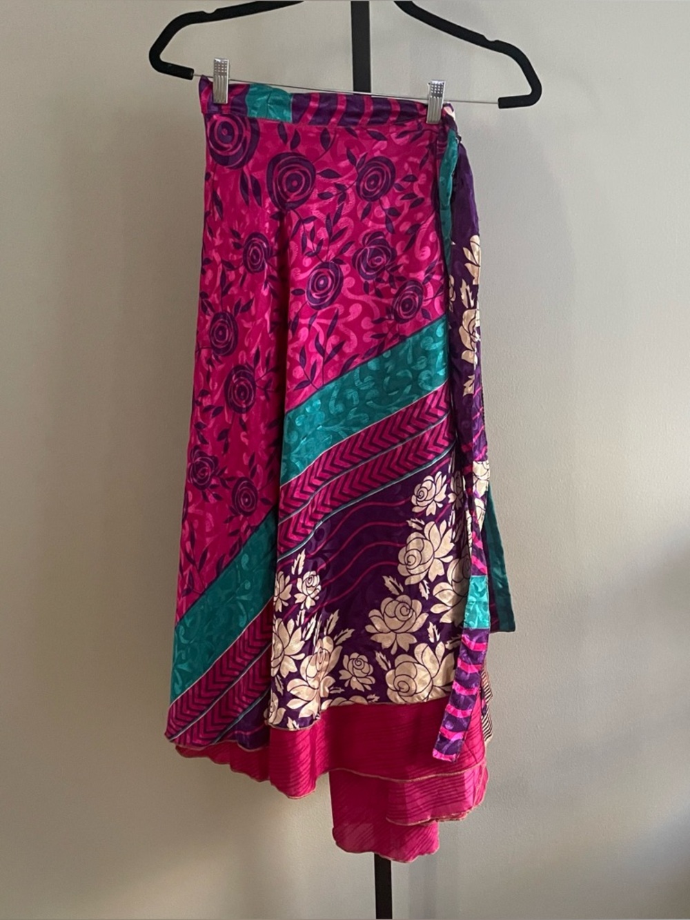 NWT Earthbound Trading Co. Upcycled Sari Wrap Skirt Long